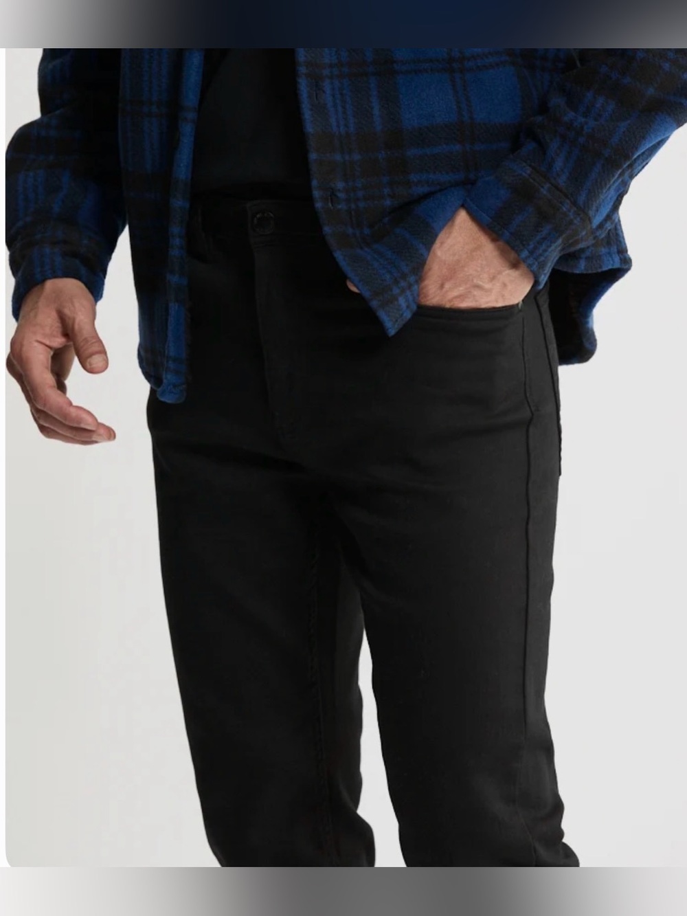 Jachs New York Black Straight Fit Stretch Traveler 5 Pocket Pants Size 34 X30